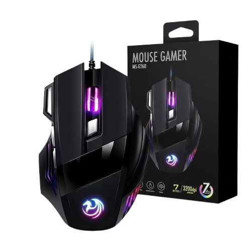 Mouse Gamer Laser X7 3200dpi Led Rgb Usb 7 Botões Profissional Original